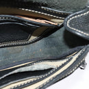 CELINE Shoulder Bag Leather Black Gold Auth bs26612-18