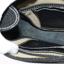 CELINE Shoulder Bag Leather Black Gold Auth bs26612-19