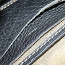 CELINE Shoulder Bag Leather Black Gold Auth bs26612-22