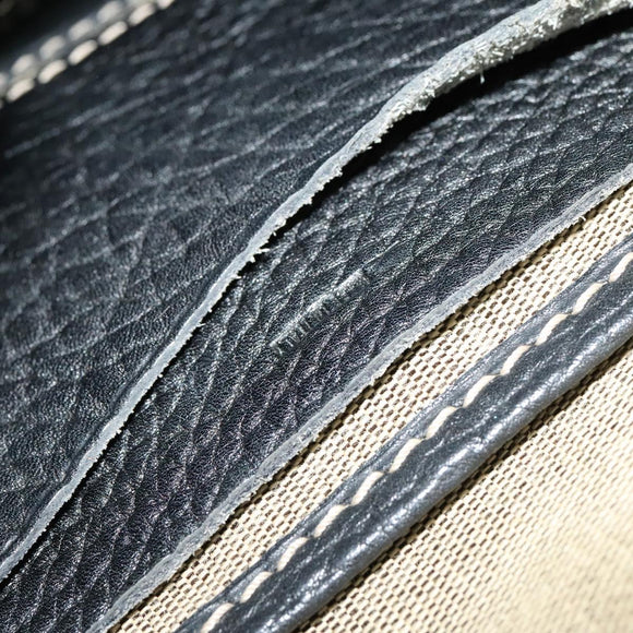 CELINE Shoulder Bag Leather Black Gold Auth bs26612