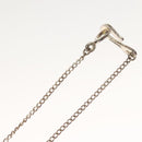 CHANEL Clover Necklace metal Silver CC Auth bs26614-17