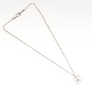 CHANEL Clover Necklace metal Silver CC Auth bs26614-2