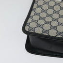 GUCCI GG Supreme Sherry Line Shoulder Bag PVC Navy Gold Auth bs26615-15