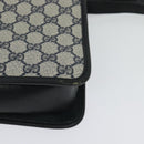 GUCCI GG Supreme Sherry Line Shoulder Bag PVC Navy Gold Auth bs26615-16
