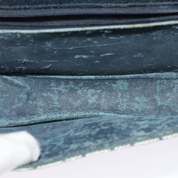 GUCCI GG Supreme Sherry Line Shoulder Bag PVC Navy Gold Auth bs26615