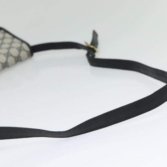 GUCCI GG Supreme Sherry Line Shoulder Bag PVC Navy Gold Auth bs26615