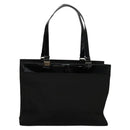 GUCCI Tote Bag Nylon Enamel Black Silver 002 1039 Auth bs26622-2