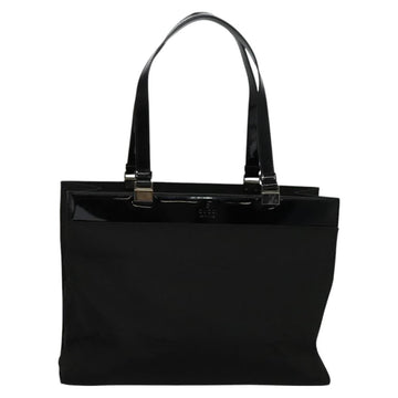 GUCCI Tote Bag Nylon Enamel Black Silver 002 1039 Auth bs26622 - 0