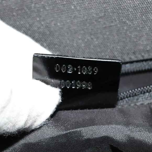 GUCCI Tote Bag Nylon Enamel Black Silver 002 1039 Auth bs26622