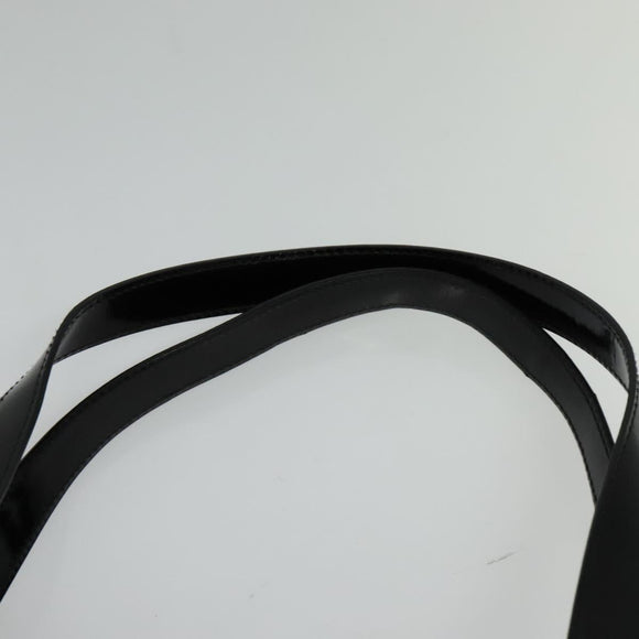 GUCCI Tote Bag Nylon Enamel Black Silver 002 1039 Auth bs26622