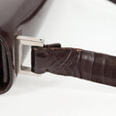 GUCCI Shoulder Bag Patent leather Brown Silver 002 2046 0433 Auth bs26623-8