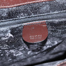 GUCCI Shoulder Bag Patent leather Brown Silver 002 2046 0433 Auth bs26623-19