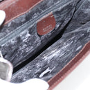 GUCCI Shoulder Bag Patent leather Brown Silver 002 2046 0433 Auth bs26623-12