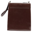 GUCCI Shoulder Bag Patent leather Brown Silver 002 2046 0433 Auth bs26623-3