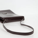 GUCCI Shoulder Bag Patent leather Brown Silver 002 2046 0433 Auth bs26623-7