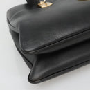 GUCCI GG Marmont Ally Hand Bag Leather Black Gold 550130 Auth bs26625-14