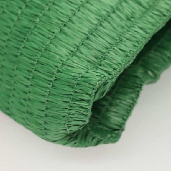 GUCCI Hand Bag Straw Green Red 524810 Auth bs26626