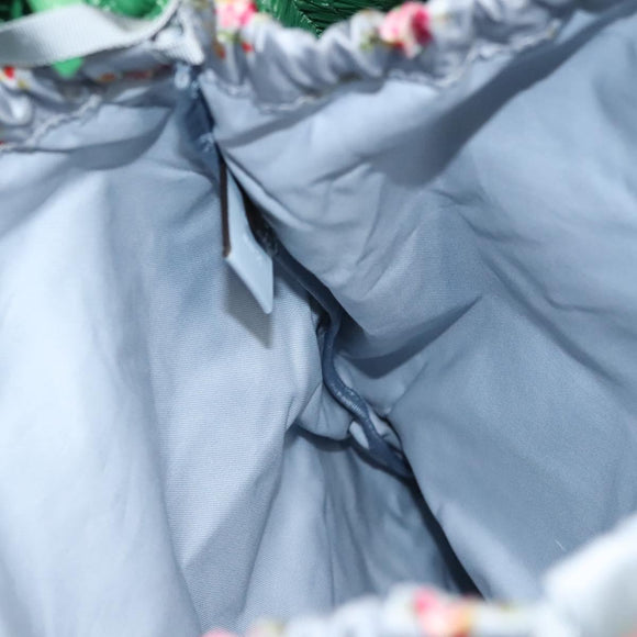 GUCCI Hand Bag Straw Green Red 524810 Auth bs26626