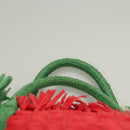 GUCCI Hand Bag Straw Green Red 524810 Auth bs26626-8