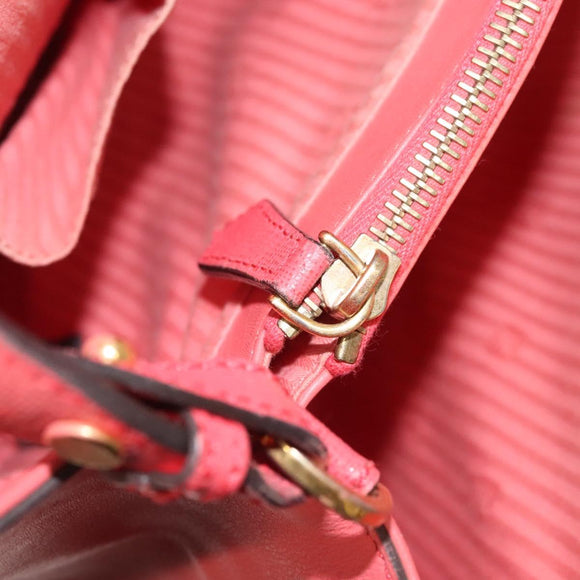 FENDI To joule Hand Bag Leather Pink Gold Auth bs26640