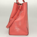 FENDI To joule Hand Bag Leather Pink Gold Auth bs26640-3