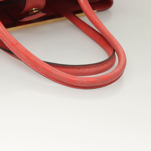 FENDI To joule Hand Bag Leather Pink Gold Auth bs26640