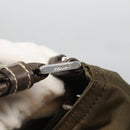 PRADA Shoulder Bag Nylon Khaki Silver Auth bs26652-9