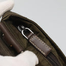 PRADA Shoulder Bag Nylon Khaki Silver Auth bs26652-10