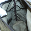 PRADA Shoulder Bag Nylon Khaki Silver Auth bs26652-21