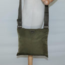 PRADA Shoulder Bag Nylon Khaki Silver Auth bs26652-22