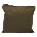 PRADA Shoulder Bag Nylon Khaki Silver Auth bs26652-2