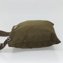 PRADA Shoulder Bag Nylon Khaki Silver Auth bs26652-4