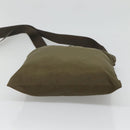PRADA Shoulder Bag Nylon Khaki Silver Auth bs26652-5