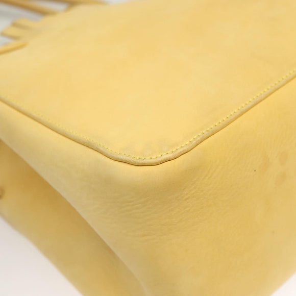 Salvatore Ferragamo Tote Bag Suede Yellow Auth bs26661