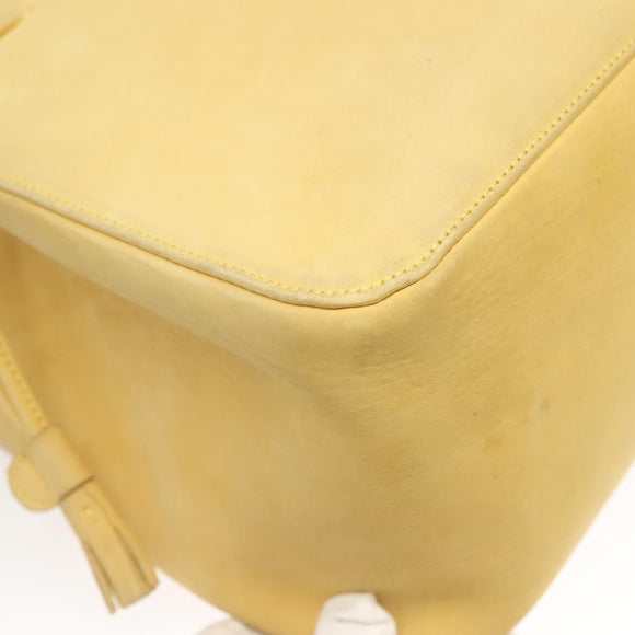 Salvatore Ferragamo Tote Bag Suede Yellow Auth bs26661