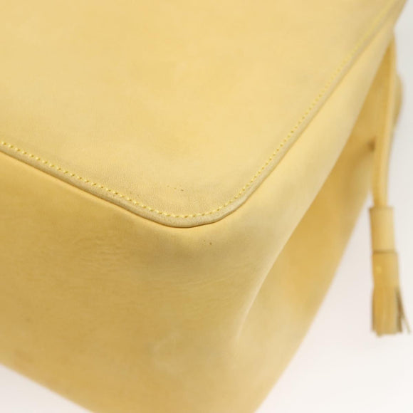 Salvatore Ferragamo Tote Bag Suede Yellow Auth bs26661
