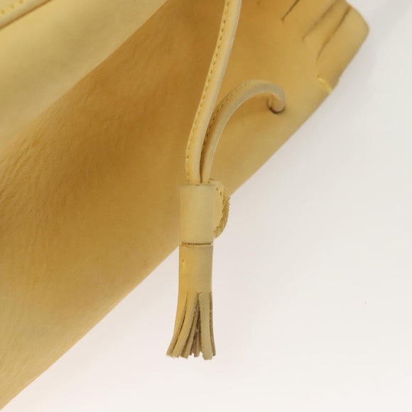 Salvatore Ferragamo Tote Bag Suede Yellow Auth bs26661