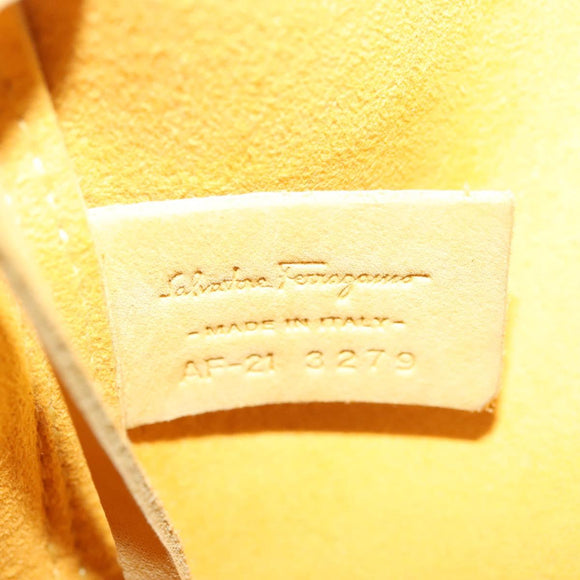 Salvatore Ferragamo Tote Bag Suede Yellow Auth bs26661