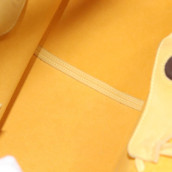 Salvatore Ferragamo Tote Bag Suede Yellow Auth bs26661