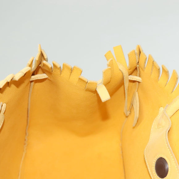 Salvatore Ferragamo Tote Bag Suede Yellow Auth bs26661