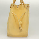Salvatore Ferragamo Tote Bag Suede Yellow Auth bs26661-4