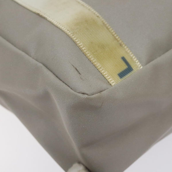 CHANEL Tote Bag PVC Canvas Greige Silver CC Auth bs26664