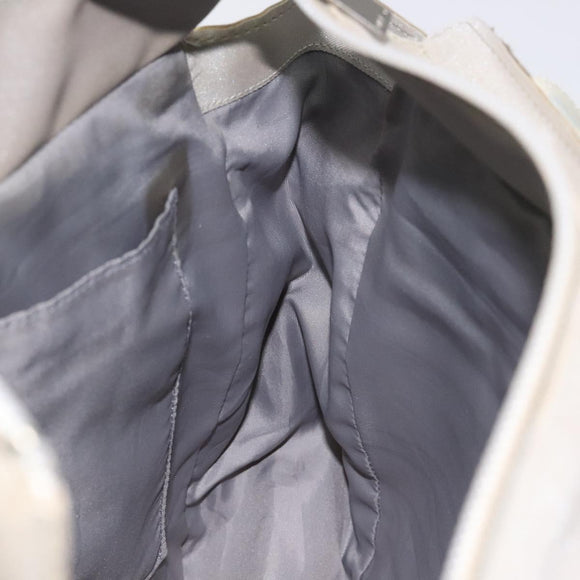 CHANEL Tote Bag PVC Canvas Greige Silver CC Auth bs26664