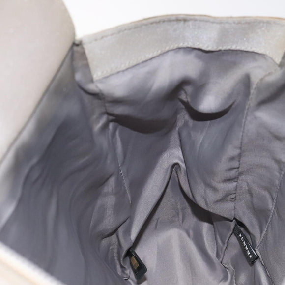 CHANEL Tote Bag PVC Canvas Greige Silver CC Auth bs26664