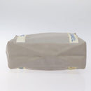 CHANEL Tote Bag PVC Canvas Greige Silver CC Auth bs26664-9