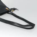 BALLY Shoulder Bag Leather Navy Gold Auth bs26667-7