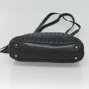 BALLY Shoulder Bag Leather Navy Gold Auth bs26667-9