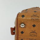 MCM Logogram Vicetos Hand Bag PVC Leather 2way Brown Gold Auth bs26669-10
