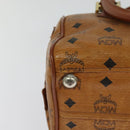 MCM Logogram Vicetos Hand Bag PVC Leather 2way Brown Gold Auth bs26669-15