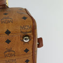 MCM Logogram Vicetos Hand Bag PVC Leather 2way Brown Gold Auth bs26669-16